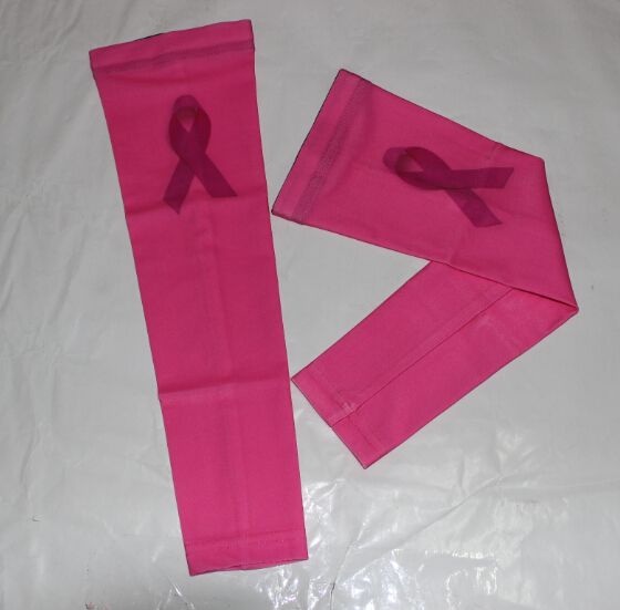 Discount Breast Cancer Awareness Arm Sleeves Moisture Wicking
