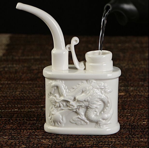Best Hot Sale White Ceramic Pipes Ancient Chinese Style Ceramic Carving