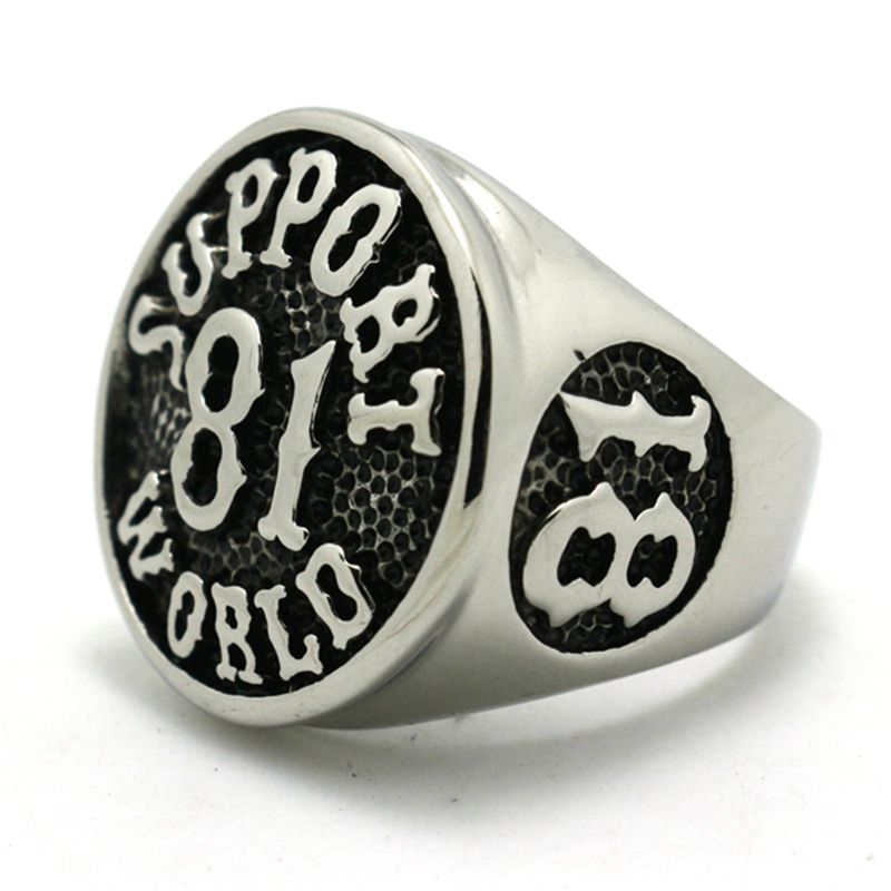 Fast Shipping Big Support World 81 Ring 316l Stainless Steel Fashion