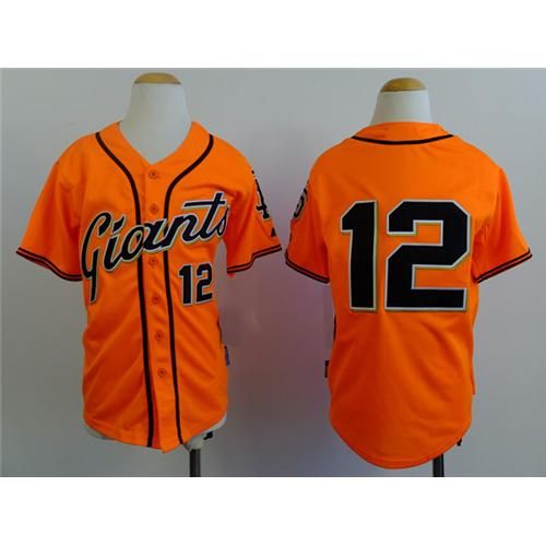Discount Cool Base Authentic Boys Baseball Jerseys Giants 12 Joe Panik