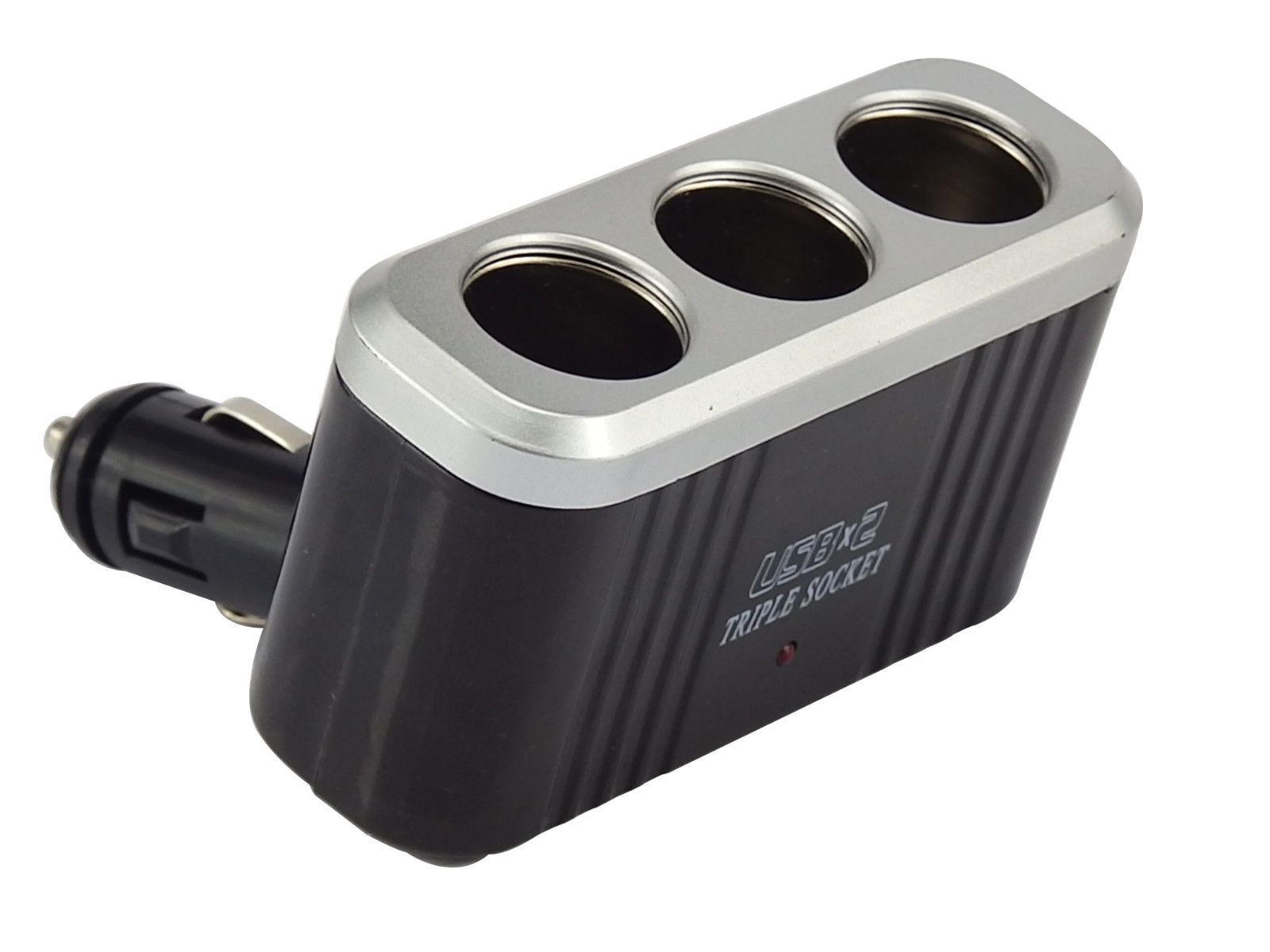 2017 3way 12 Volt Multiport 2 Usb Car Cigarette Lighter Power Socket