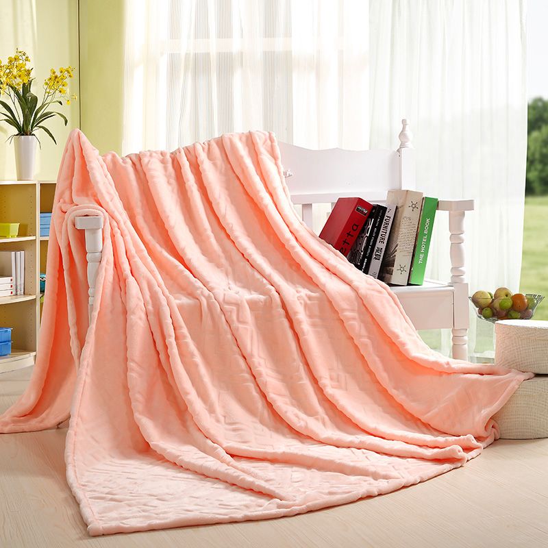Comfortable Blushed Fleece Blanket For Bed Sofa Couch Baby Adults Throw