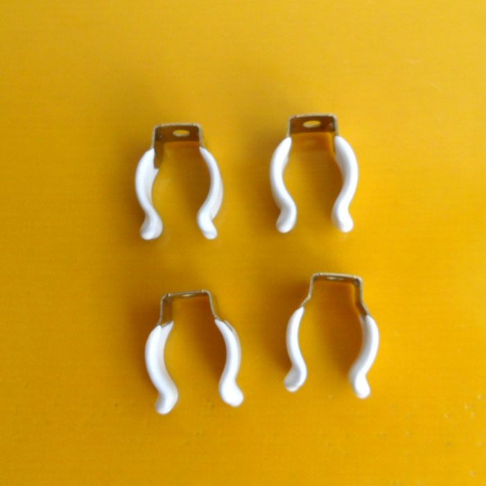 2017 Metal Base Fluorescent Tube Clip Holders U Lamp Support Clip With