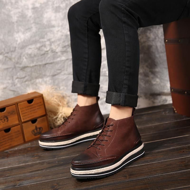 New 2016 Style Leather Martin Boots Martin Shoes Men&Women Brand Marten