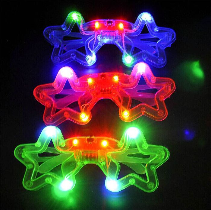 2017 Blinking Led Star Eye Glasses Party Light Up Flashing Novelty Gift