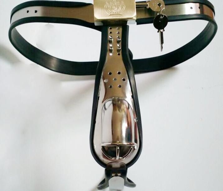 New Male T Iron Underwear Penis Lock Stainless Steel Metal Chastity