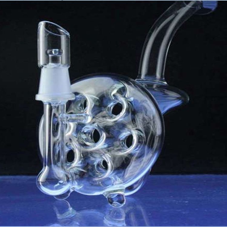 2017 Seven Hole Round Glass Bongs Competitive Mini Handmade Smoking