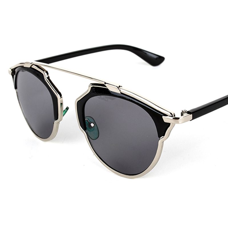 Cat Eye Shaped Black Metal Sunglasses Cat Eye Shaped Black Metal Sunglasses