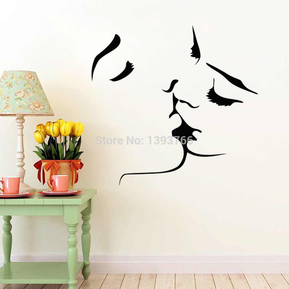 Wall Decals For Home Decorating | couple kiss wall stickers home decor 8468 wedding decoration wall sticker for bedroom decals Wall Decals For Home Decorating | couple kiss wall stickers home decor 8468 wedding decoration wall sticker for bedroom decals