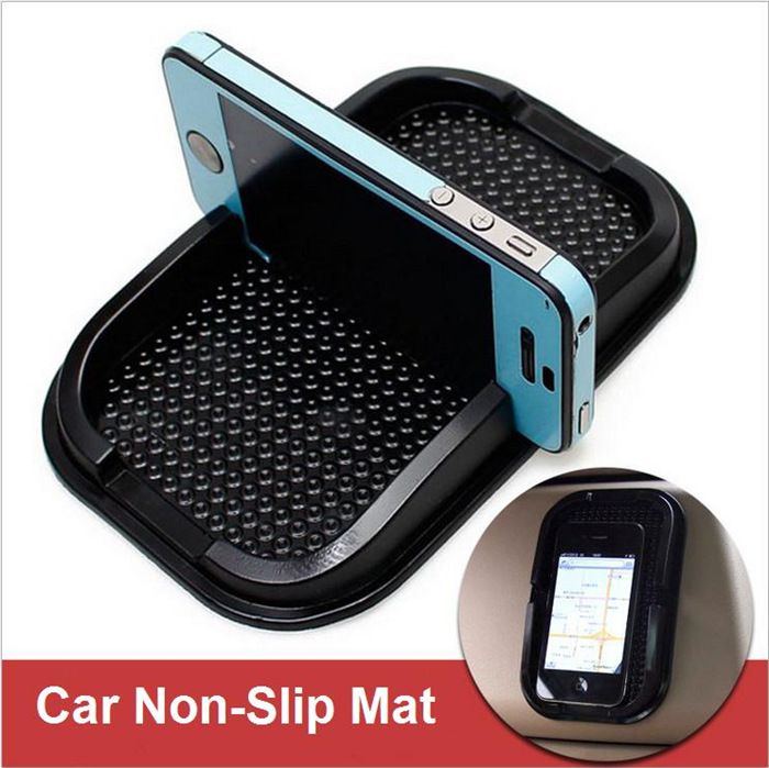 Anti Slip Mobile Phone Car Mats Super Strong Anti Skid Black Cellphone