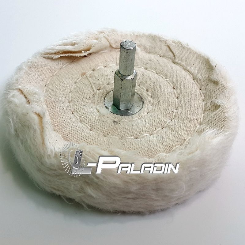 100mm Mounted Flap Cotton Cloth Buffing Wheel for Jade Agate Jewelry