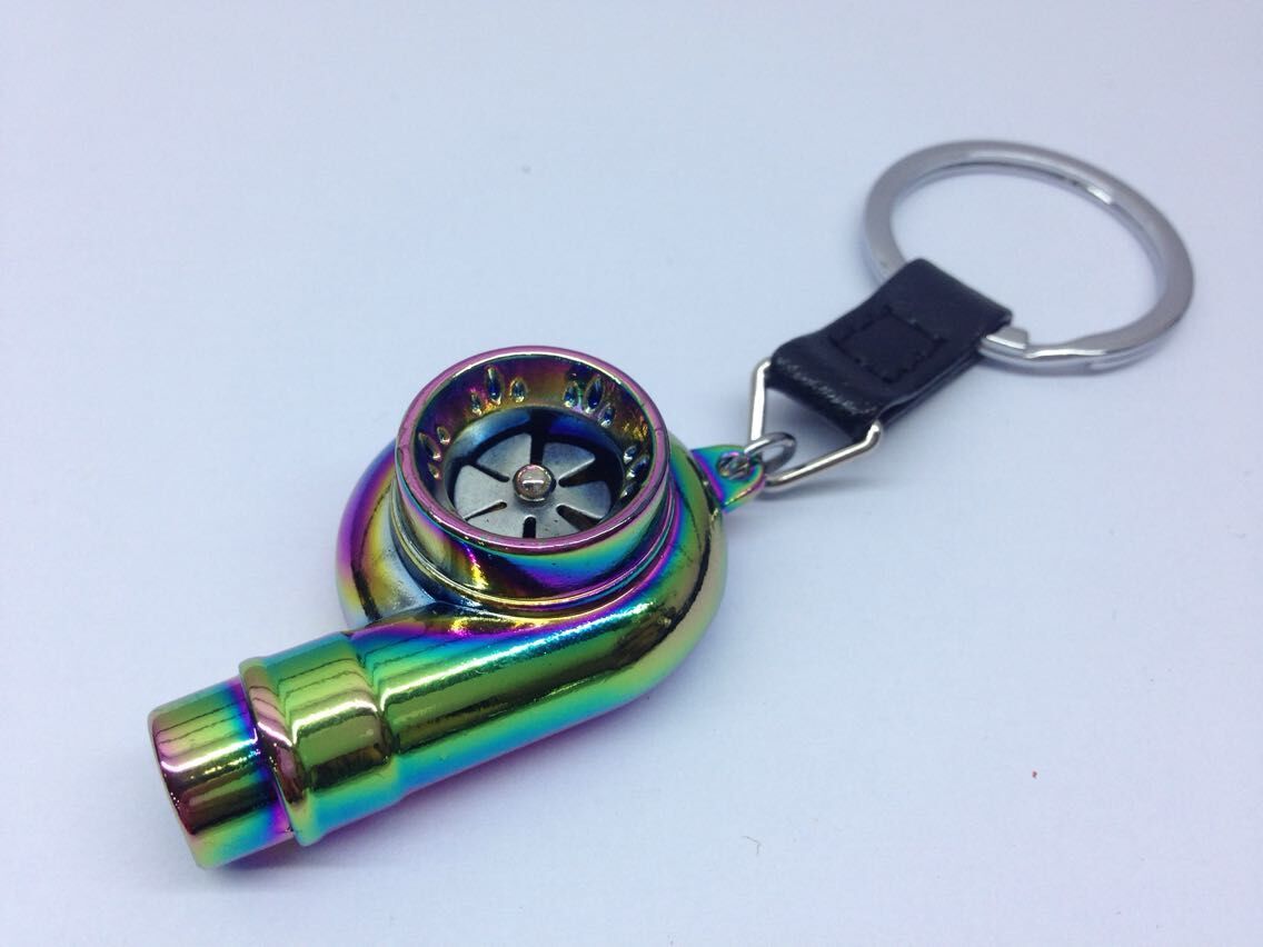 2015 Creative Rainbow Turbo Keychain Colorful Charming Whistle