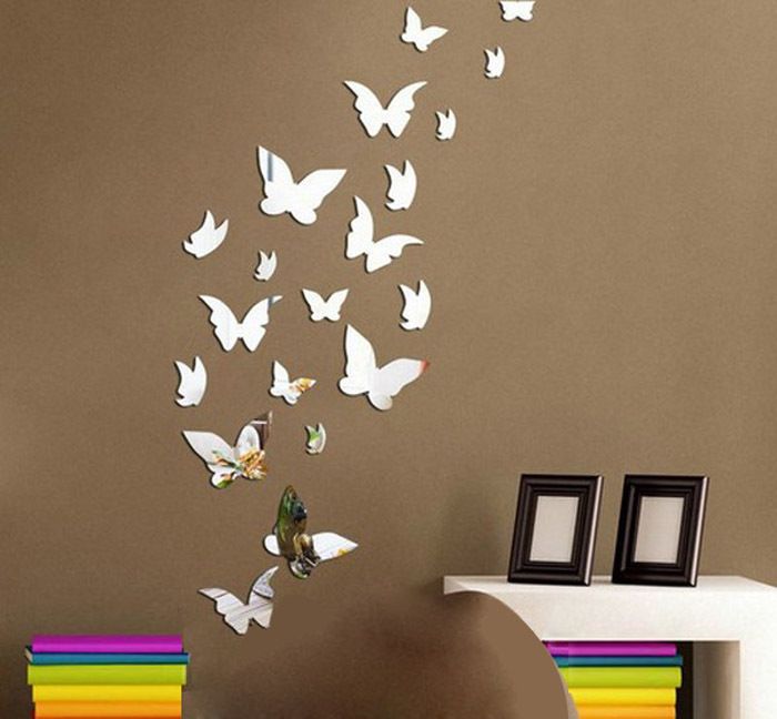 Wall Decoration Stickers set 3d butterfly mirror effect wall decal sticker diy home Wall Decoration Stickers set 3d butterfly mirror effect wall decal sticker diy home
