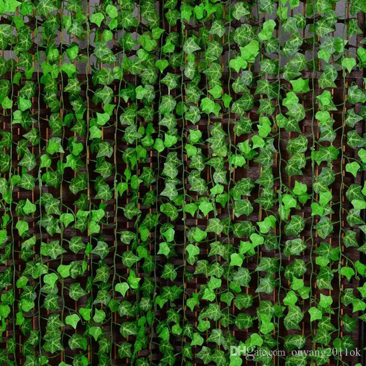 250cm Artificial Silk Simulation creeper Climbing Vines Green Leaf Ivy