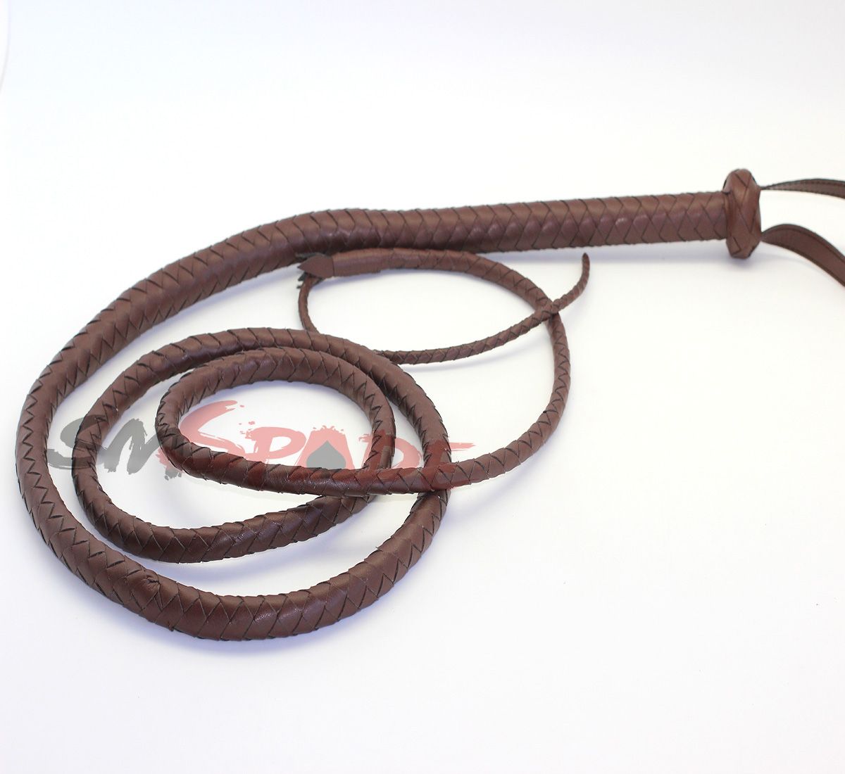 240cm Handmade Horse Whip Artificial Leather Flogger Brown Spanking