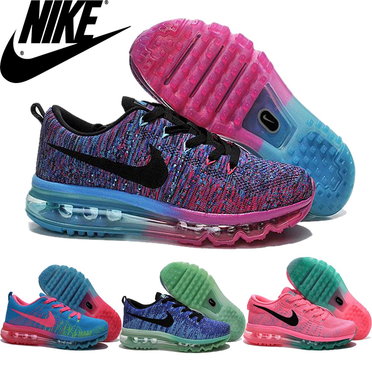 nike flyknit max premium running shoes multi color nike flyknit max premium running shoes multi color
