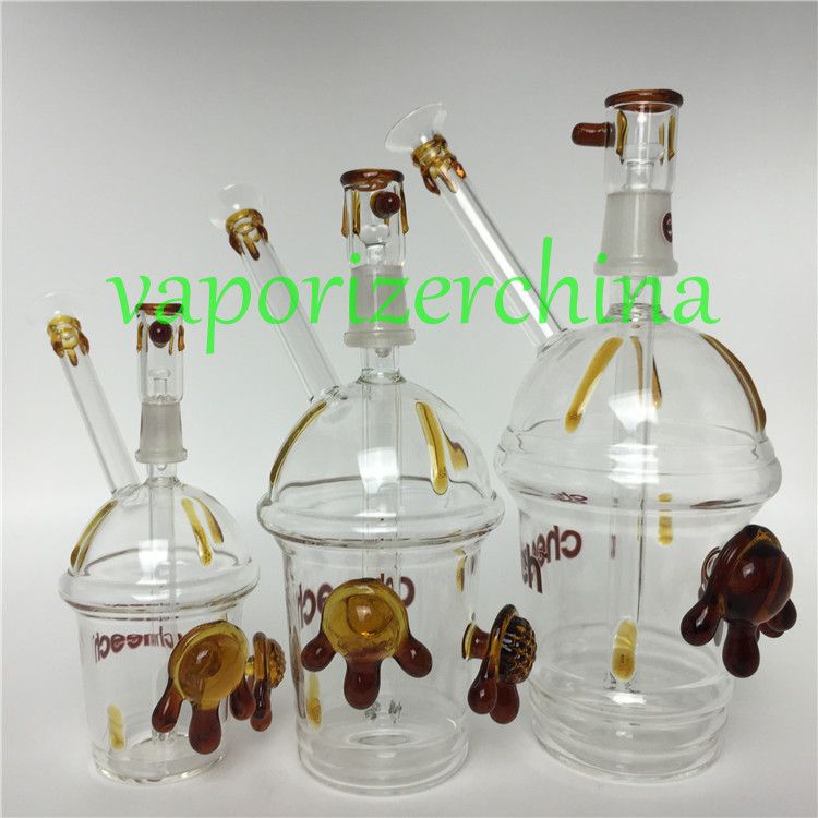 2017 Newest Cheech Coffee Cup Glass Water Pipe Honey Heady Dab Oil Rigs
