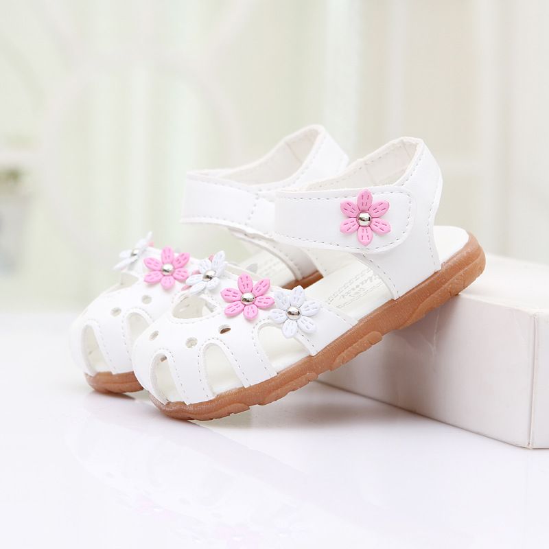 ... Children 1-3 Years Old Baby Shoes Flowers Girls Sandals Elsa Shoes