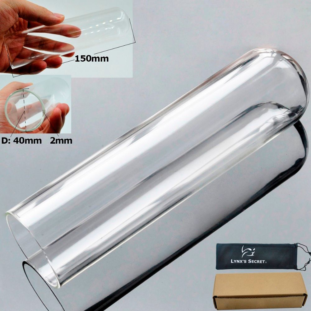 151204 Large Big Hollow Glass Tube Dildo Crystal Pe