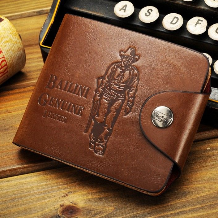 Top Rated 2015 Genuine Leather Men Wallets Purse Bifold Brand Wallet Retro Design Style Purses ...