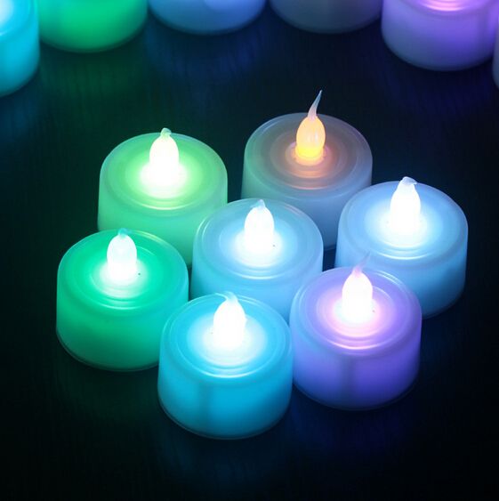 2017 Electronic Small Candle Plastic Shell Led Colorful Light Candles
