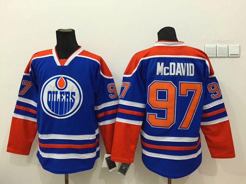 2017 Oilers 97 Connor Mcdavid Blue Hockey Jerseys 2015 New Arrival