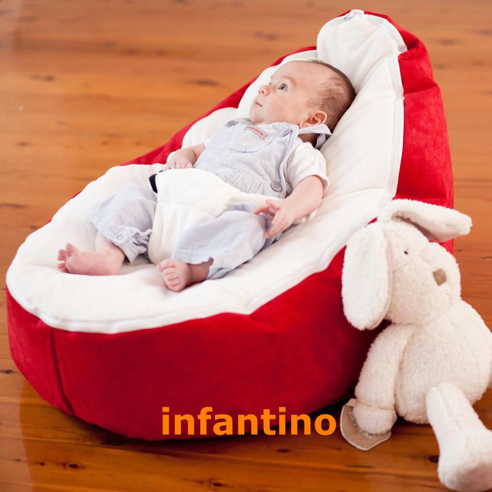 2017 Micro Soft Red Baby Infant Bean Bag Snuggle Bed Portable Seat