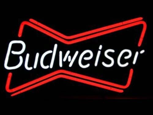 2018 Gros Budweiser Classic Bow Tie Neon Beer signe