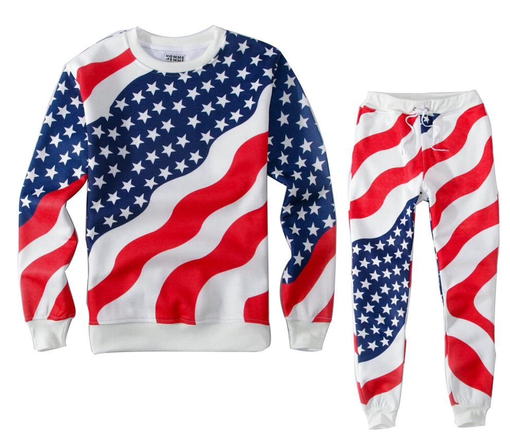 It's free shipping made easy Men's American flag clothing can be stylish, cool and comfortable year round, so don't miss out on the chance to add a few key items to your wardrobe in advance of the next Independence Day. If your feeling extra thoughtful, check out our Women's American flag clothing for your significant other.
