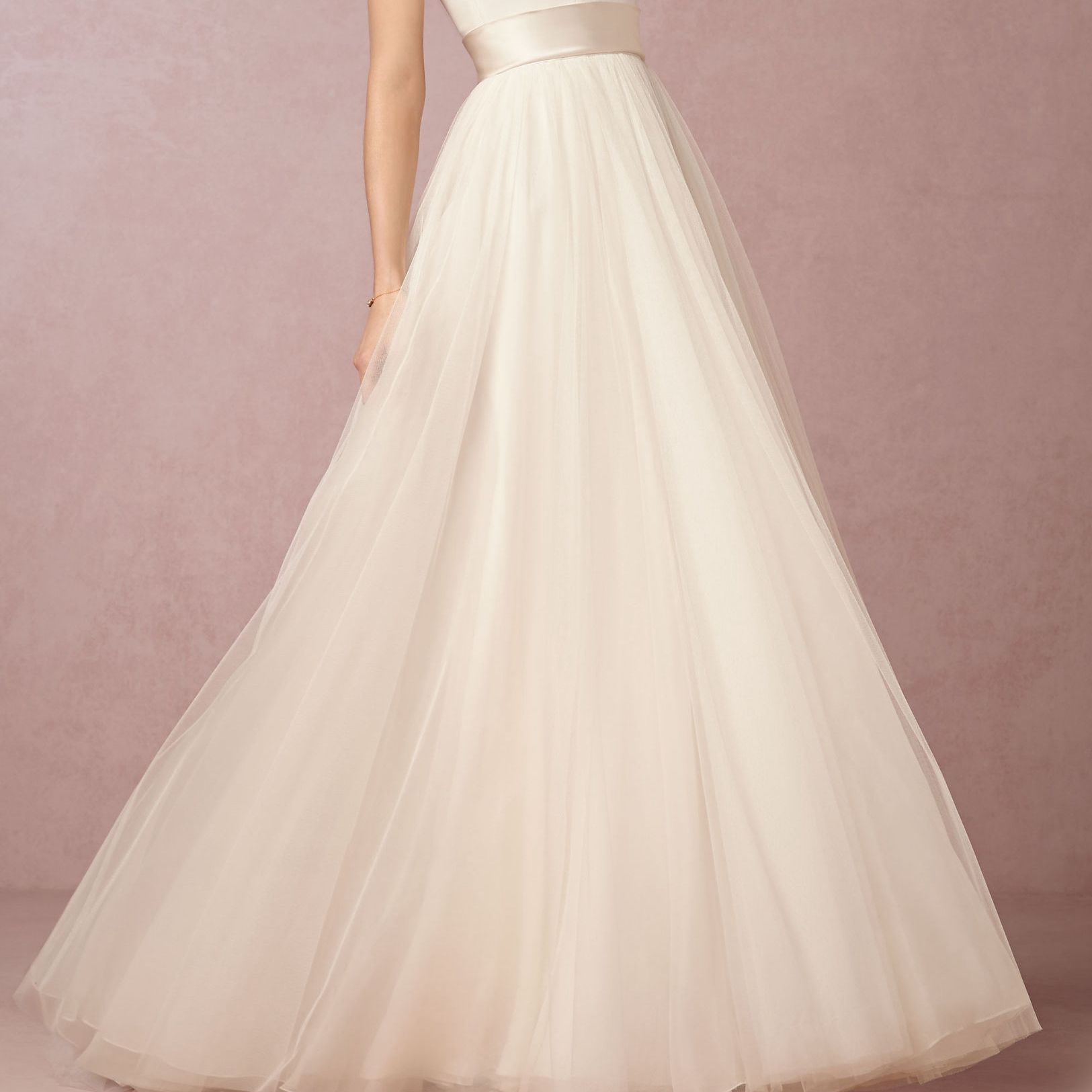 Ivory Wedding Dress Petticoats Soft Tulle Full Length Long Skirt 2015