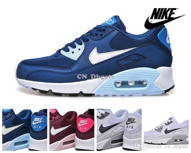 ... Nike Air Max 90 Mens Running Shoe Fashion White Black Red Gold Blue ...