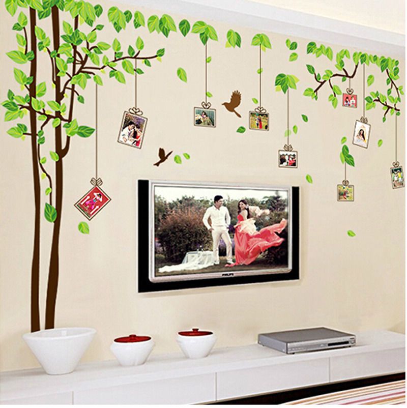 Large Family Photo Frame Memory Tree Wall decals stickers Vinyl Art Home Decor