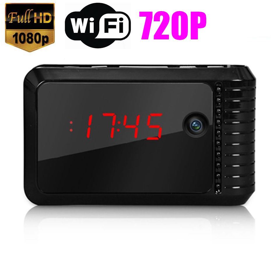 Wifi Alarm Clock Spy Camera Hd 720p Wireless Digital Clock Camera