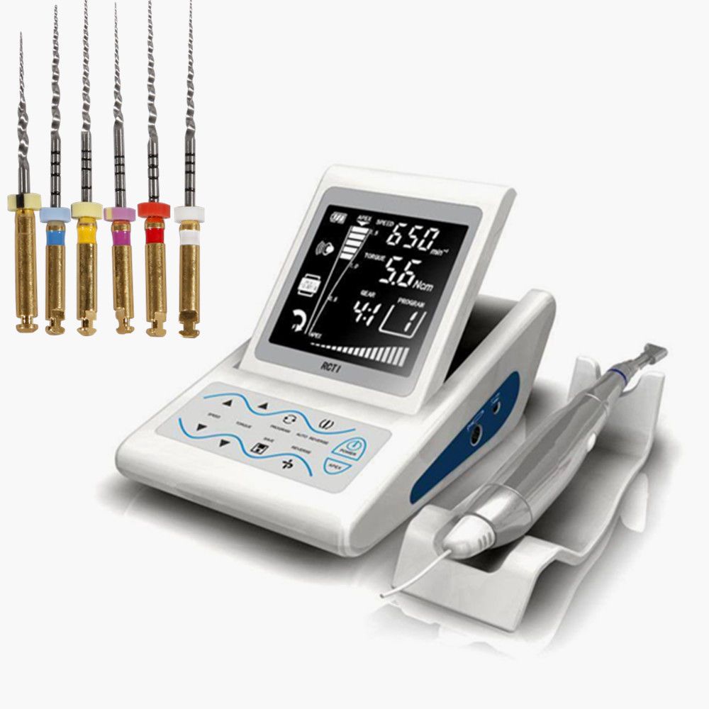 2 1 Dental Root Canal Apex Locator Endo Motor Treatment + 6 Niti Rotary