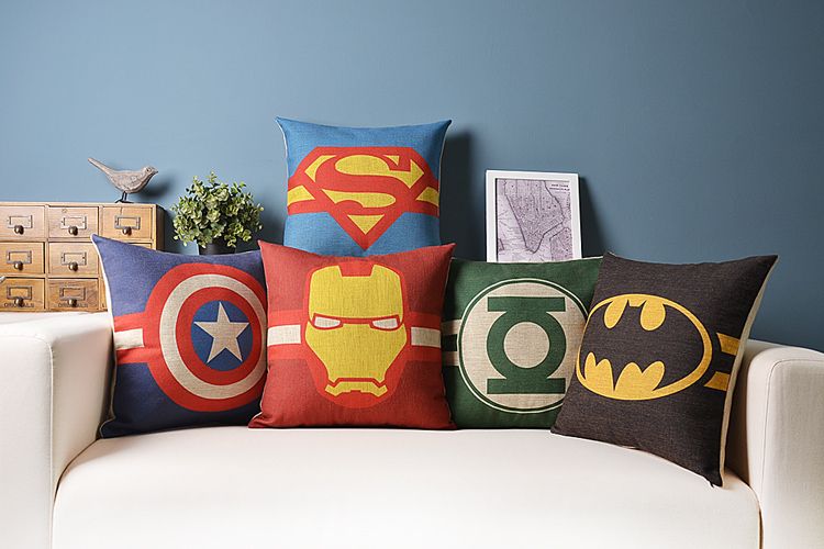 Batman Pillow Superman Captain America Iron Man Green Lantern Avenger