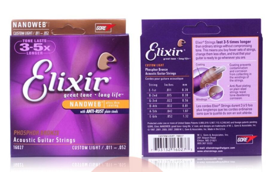 2017 Elixir Guitar String,Elixir 16027 Top Acoustic Guitar Strings ...
