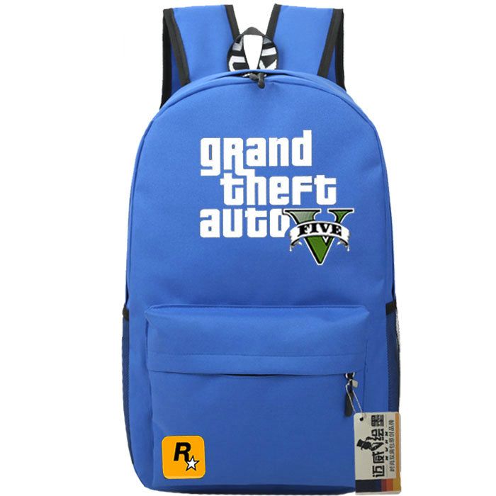 2018 Blue Gta Backpack V Five School Bag GtaDaypack Cool Schoolbag