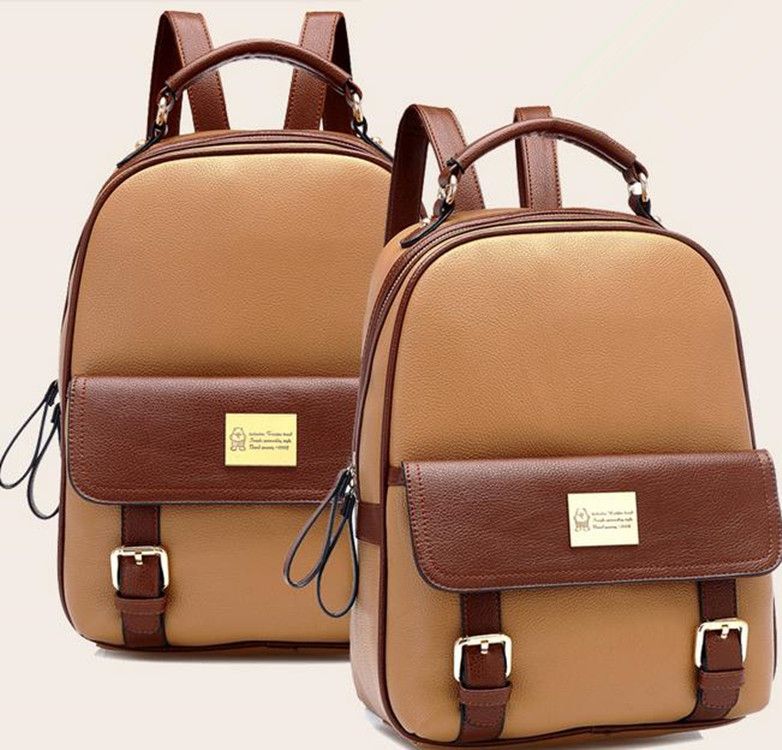 Women&#39;S Business Vintage Leather Laptop Backpack Rucksack School Travel Hiking Bag Famous ...