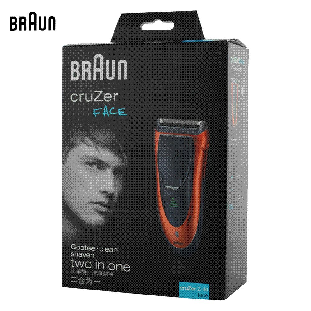 Braun Electric Shavers Cruzer 40 Face Care Washable Razors For Men