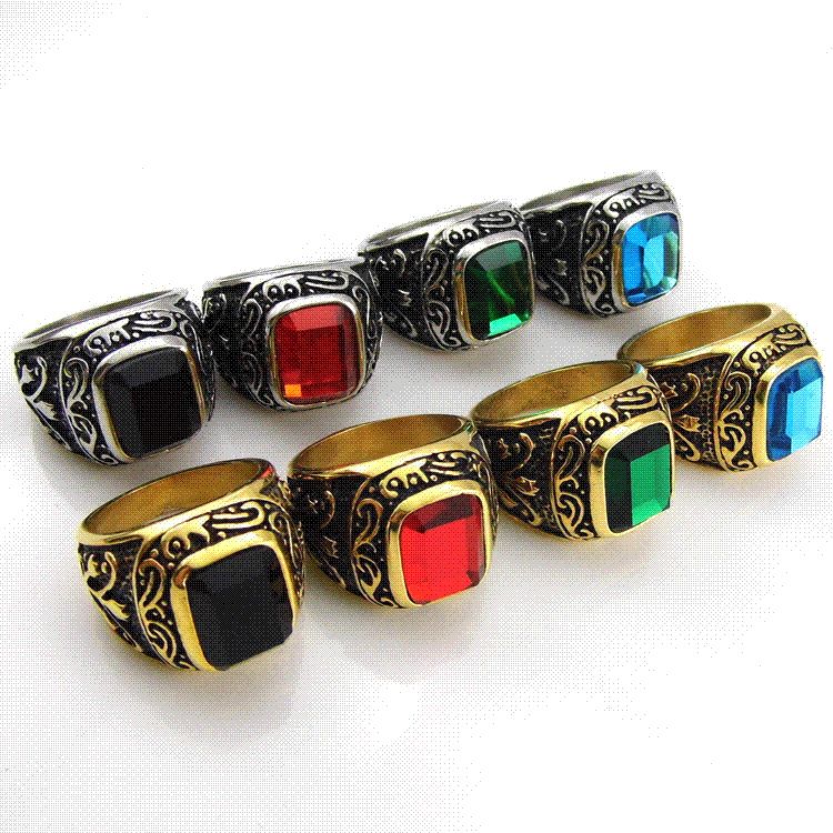 Wholesale Male Finger Rings New Fashion Men’S Jewelry 4 Kinds Of Color