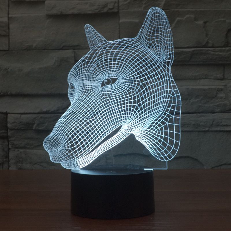 Wolf Novelty 3D Optical Illusion LED Table Lamp Lighting With Wolf Novelty 3D Optical Illusion LED Table Lamp Lighting With Touch Control Desk Lamp Night Light Best Gift 3Dnight Light Lava Lamp Ight Lamp Led Night ... - Wolf Novelty 3D Optical Illusion LED Table Lamp Lighting With