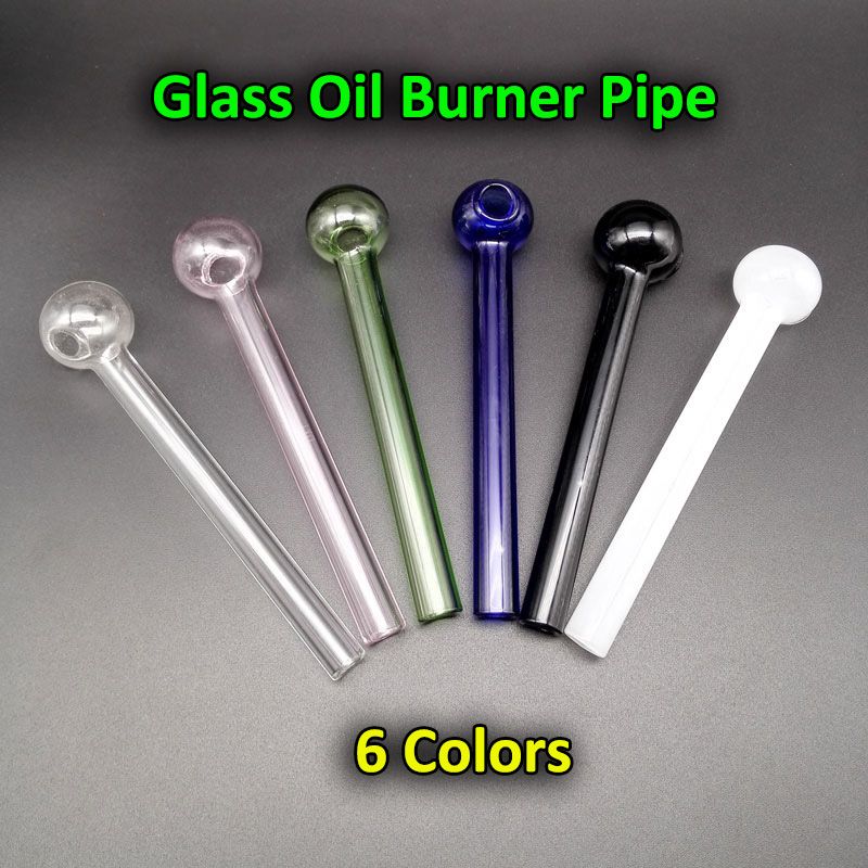 2017 Wholesale 10cm Glass Oil Burner Pipe Cheap Smoke Water Pipe