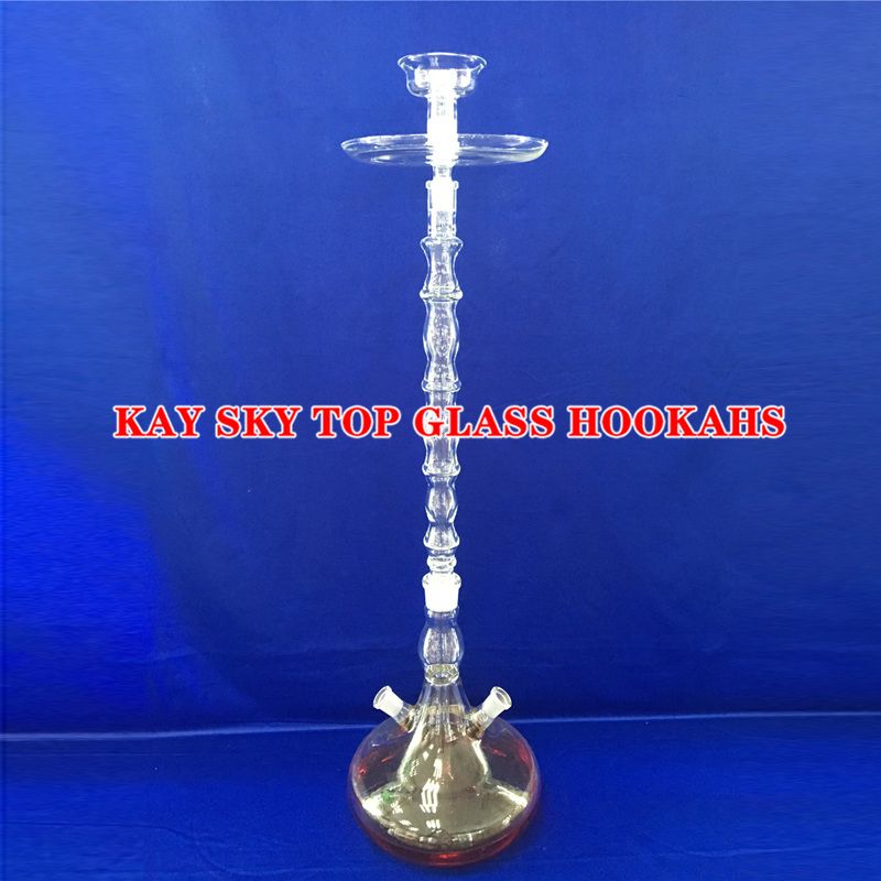2017 Thin Pillar Glass Bongs Arab Straight Type Smoking Durable Hookahs