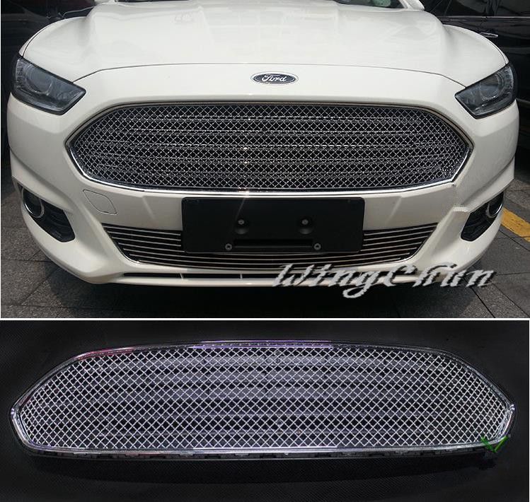 2017 Stainless Steel Car Racing Grills Silver Front Mesh