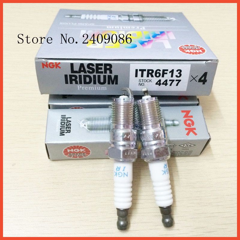 NGK Japan Original Laser Iridium Platinum Spark Plugs 4477 ITR6F13 4477 ...