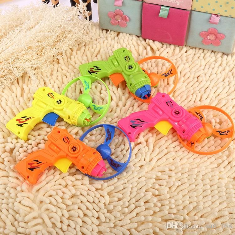 Flywheel Gun Children Outdoor Sports Toys Bamboo Dragonfly Frisbee Flying Saucer Automatic