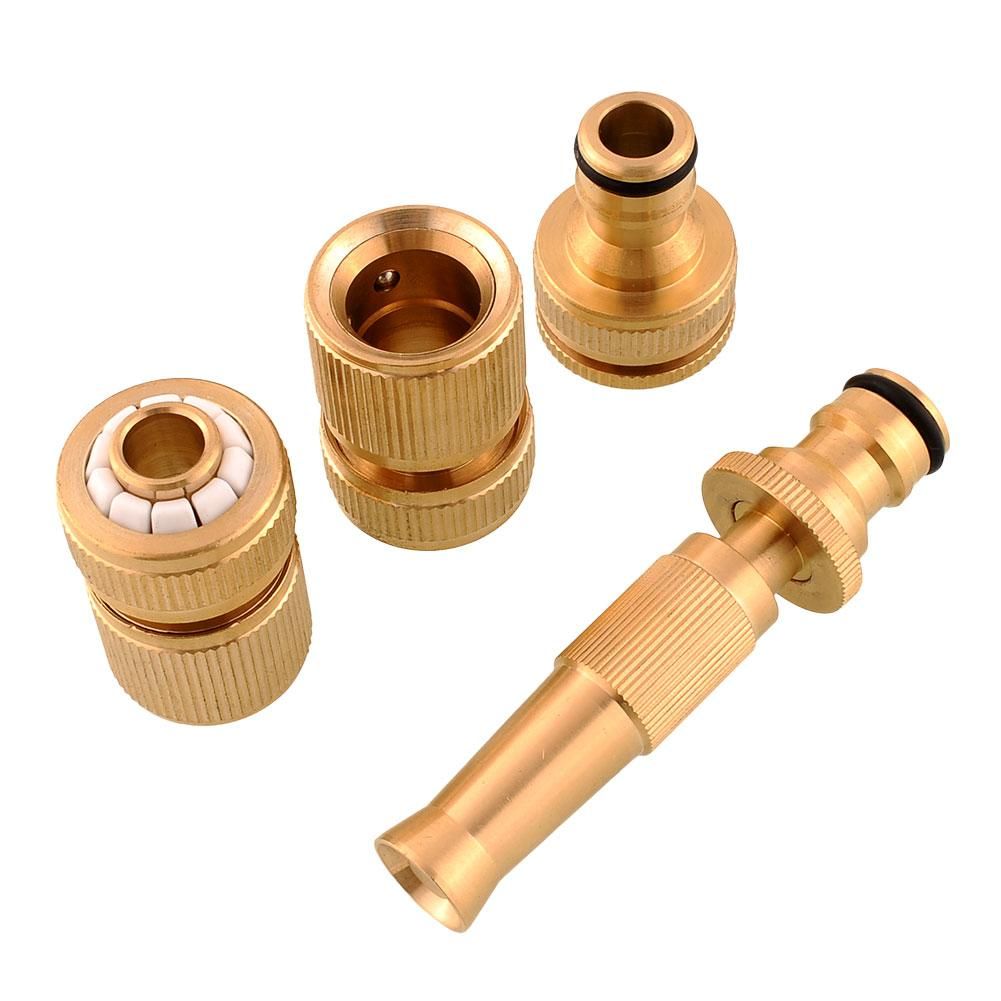 2017 Brass Threaded Hose Water Pipe Tap Connectors Spray Nozzle Snap