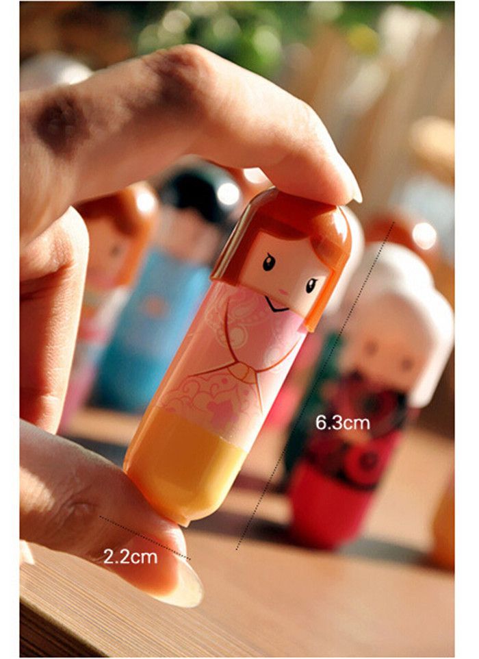 Lip Balm Cute Japanese Doll Lip Balm Moisturizing Pure Natural Plant