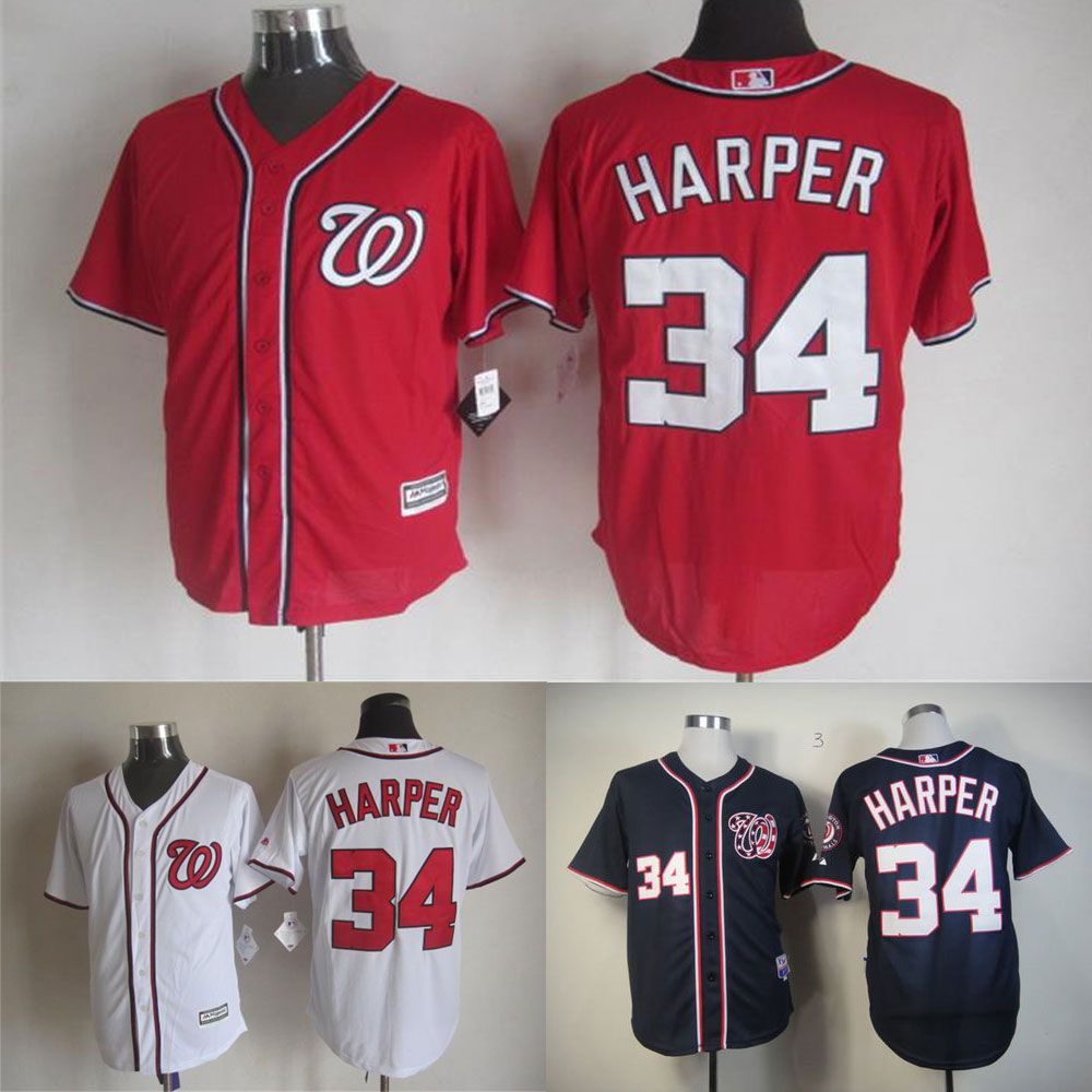 2017 34 Bryce Harper Jersey Washington Nationals Jerseys Cool Base