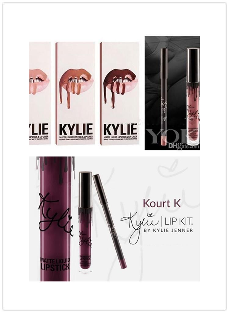 Kylie Lip Kit By Kylie Jenner Lip Gloss Lipstick Non Stick Cup Labial Line Pen Matte Lipsticks